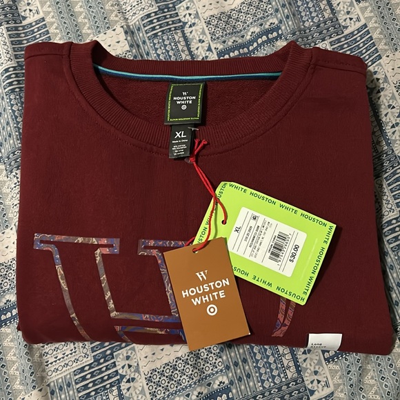 Houston White Adult Red Crewneck Pullover Sweatshirt/ Size: X-Large - Picture 4 of 4